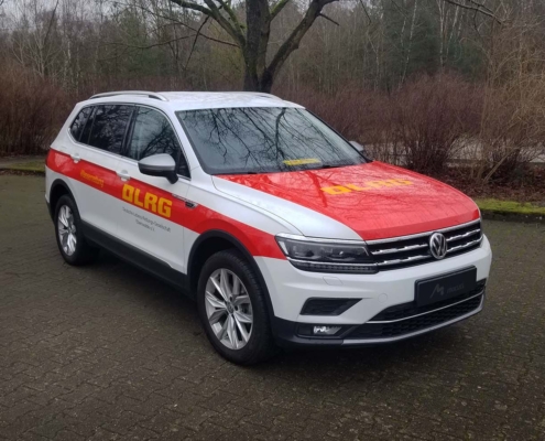 DLRG Deutsche Lebens-Rettungs-Gesellschaft e.V. - Fahrzeugteilfolierung mit Werbung